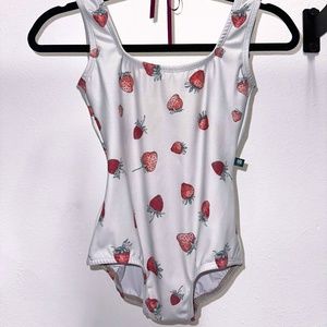 Luckyleo Strawberry print leotard